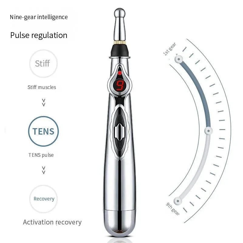 Electronic Acupuncture Pen Relief Pain Massage Point Meridian Energy Meridian Acupuncture Acup Plastic Material Without Battery
